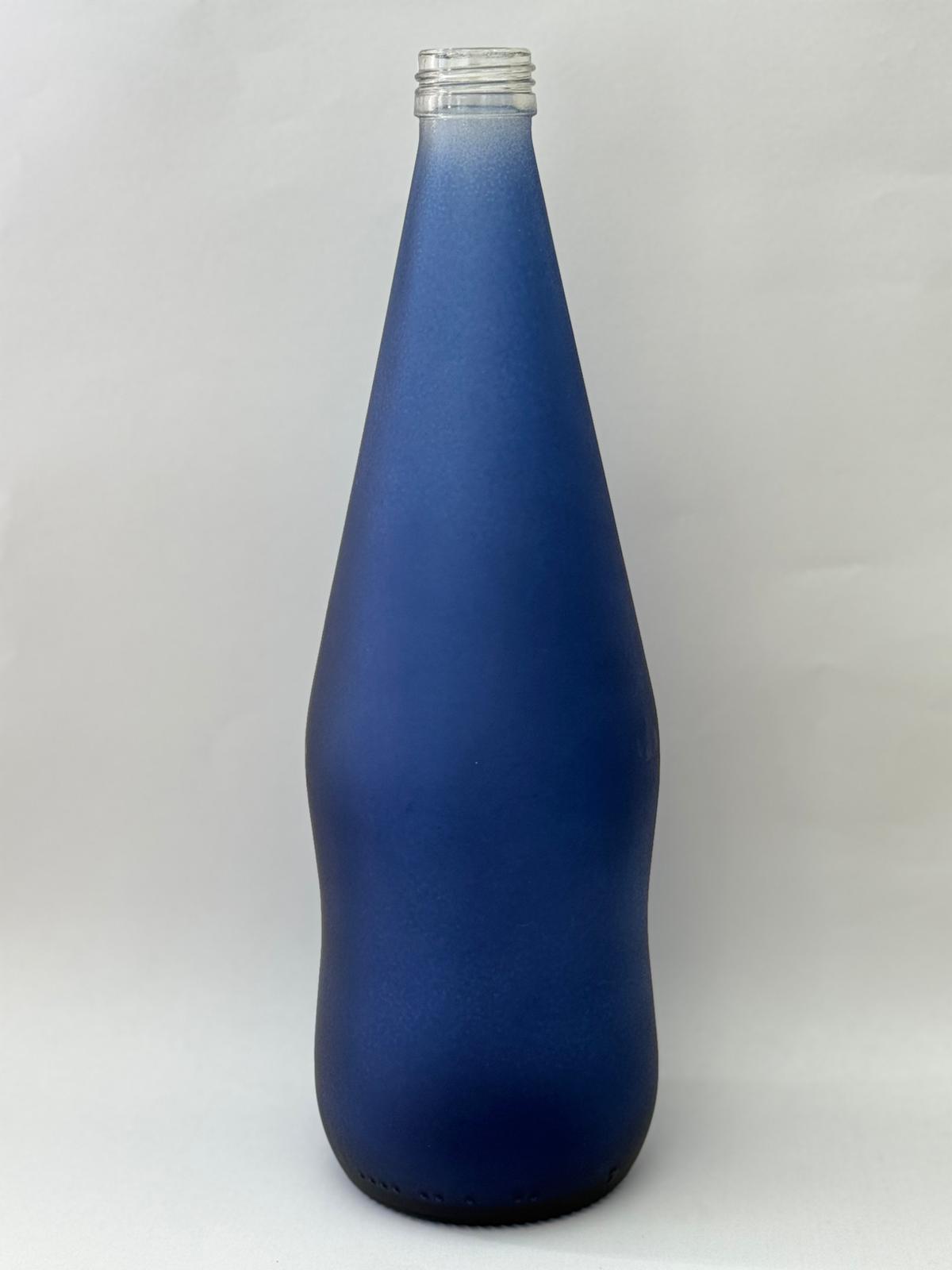 Bottiglia 750ml in vetro satinato blu per acqua Ho.Re.Ca. - Confezione da 20 pz